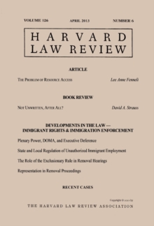 Harvard Law Review: Volume 126, Number 6 - April 2013