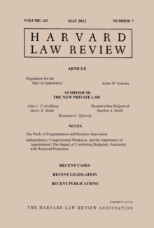 Harvard Law Review: Volume 125, Number 7 - May 2012