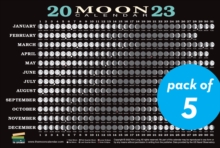 2023 Moon Calendar Card 5 pack : Lunar Phases, Eclipses, and More!