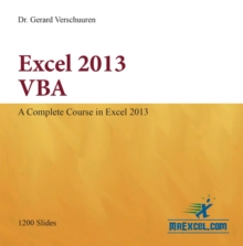 Excel 2013 VBA, Paperback / softback Book Excel 2013 VBA, Paperback / softback Book