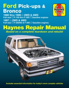 Ford pick-ups F-100-F-350 & Bronco (1980-1996) & F-250HD & F-350 (1997) Haynes Repair Manual (USA)