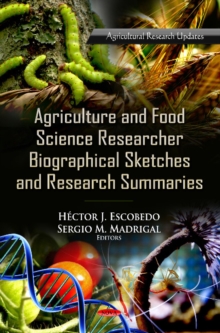 Agriculture & Food Science Research Biographical Sketches & Research Summaries, Hardback Book Agriculture & Food Science Research Biographical Sketches & Research Summaries, Hardback Book