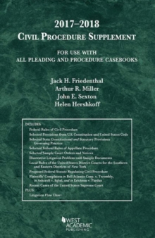 Civil Procedure Supplement, for Use with All Pleading and Procedure Casebooks, Paperback / softback Book Civil Procedure Supplement, for Use with All Pleading and Procedure Casebooks, Paperback / softback Book
