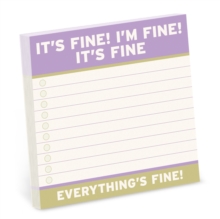 Knock Knock Its Fine Large Sticky Notes (4x4in)