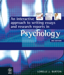 An Interactive Approach to Writing Essays and Research Reports in Psychology, Paperback Book An Interactive Approach to Writing Essays and Research Reports in Psychology, Paperback Book