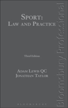 Sport: Law and Practice, Hardback Book Sport: Law and Practice, Hardback Book