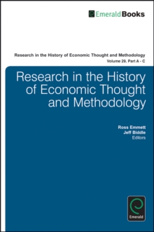 Research in the History of Economic Thought and Methodology, Hardback Book Research in the History of Economic Thought and Methodology, Hardback Book