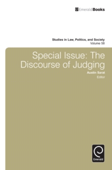 Special Issue: The Discourse of Judging, Hardback Book Special Issue: The Discourse of Judging, Hardback Book