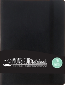 Monsieur Notebook Leather Journal - Black Sketch Small A6, Leather / fine binding Book Monsieur Notebook Leather Journal - Black Sketch Small A6, Leather / fine binding Book