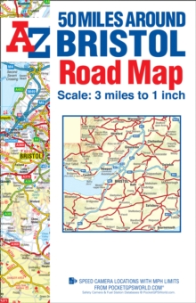 50 Miles around Bristol A-Z Road Map