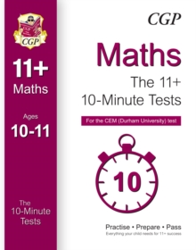 10-Minute Tests for 11+ Maths (Ages 10-11) - CEM Test, Paperback Book 10-Minute Tests for 11+ Maths (Ages 10-11) - CEM Test, Paperback Book