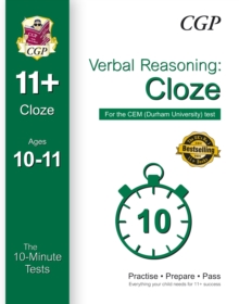 10-Minute Tests for 11+ Verbal Reasoning: Cloze Ages 10-11 (Book 1) - CEM Test, Paperback Book 10-Minute Tests for 11+ Verbal Reasoning: Cloze Ages 10-11 (Book 1) - CEM Test, Paperback Book