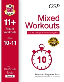 10-Minute Tests for 11+ Mixed Workouts: Ages 10-11 (Book 2) - CEM Test, Paperback Book 10-Minute Tests for 11+ Mixed Workouts: Ages 10-11 (Book 2) - CEM Test, Paperback Book