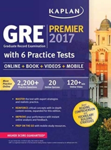 GRE Premier 2016 with 6 Practice Tests, Paperback / softback Book GRE Premier 2016 with 6 Practice Tests, Paperback / softback Book