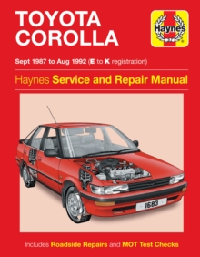 Toyota Corolla Service And Repair Manual : 87-92