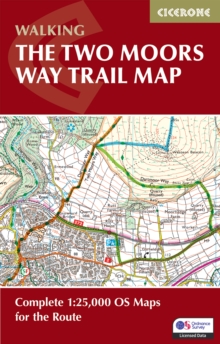 The Two Moors Way Trail Map : Complete 1:25,000 OS Maps for the Route