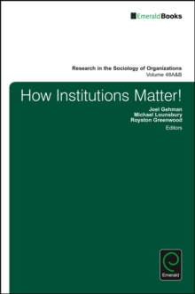 How Institutions Matter!