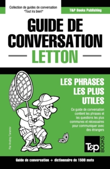 Guide de conversation Francais-Letton et dictionnaire concis de 1500 mots