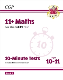 11+ CEM 10-Minute Tests: Maths - Ages 10-11 Book 2 (with Online Edition)