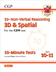 11+ CEM 10-Minute Tests: Non-Verbal Reasoning 3D & Spatial - Ages 10-11 Book 2 (with Online Ed)