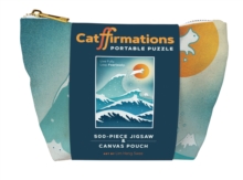 Chronicle Books Catffirmations Portable Puzzle , 500-Piece Jigsaw & Canvas Pouch