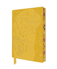 Klimt: The Kiss 2025 Artisan Art Vegan Leather Diary Planner - Page to View with Notes