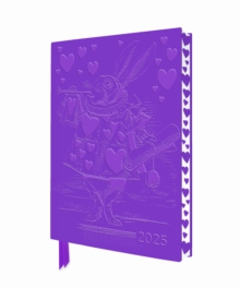 Alice in Wonderland 2025 Artisan Art Vegan Leather Diary Planner - Page to View with Notes