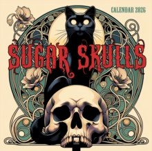 Flame Tree Publishing Sugar Skulls Wall Calendar 2026 (Art Calendar)