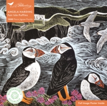 Adult Sustainable Jigsaw Puzzle Angela Harding: Fair Isle Puffins : 1000-pieces. Ethical, Sustainable, Earth-friendly