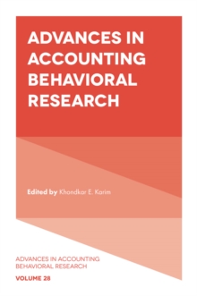 Advances in Accounting Behavioral Research