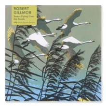 Adult Jigsaw Puzzle Robert Gillmor: Swans Flying over the Reeds (500 pieces) : 500-piece Jigsaw Puzzles