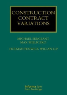 Construction Contract Variations, Hardback Book Construction Contract Variations, Hardback Book