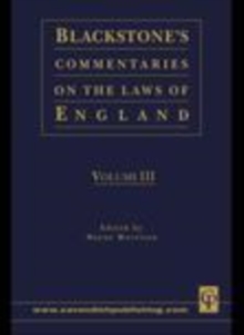 Blackstone's Commentaries on the Laws of England Volumes I-IV