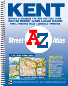 Kent County Atlas : Ashford, Canterbury, Chatham, Dartford, Dover, Folkestone, Maidstone, Margate, Ramsgate, Rochester, Royal Tunbridge Wells, Sevenoaks, Tonbridge, Spiral bound Book Kent County Atlas : Ashford, Canterbury, Chatham, Dartford, Dover, Folkestone, Maidstone, Margate, Ramsgate, Rochester, Royal Tunbridge Wells, Sevenoaks, Tonbridge, Spiral bound Book