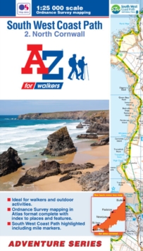 SW Coast Path North Cornwall Adventure Atlas, Paperback Book SW Coast Path North Cornwall Adventure Atlas, Paperback Book