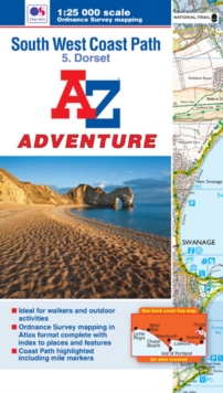 SW Coast Path Dorset Adventure Atlas, Paperback Book SW Coast Path Dorset Adventure Atlas, Paperback Book