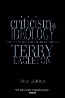 Criticism and Ideology : A Study in Marxist Literary Theory, Paperback Book Criticism and Ideology : A Study in Marxist Literary Theory, Paperback Book