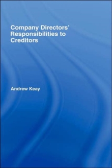 Company Directors' Responsibilities to Creditors, Hardback Book Company Directors' Responsibilities to Creditors, Hardback Book