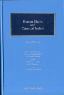 Human Rights and Criminal Justice, Hardback Book Human Rights and Criminal Justice, Hardback Book