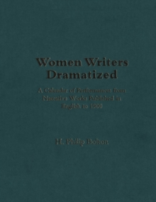 Women Writers Dramatized : A Calendar of Performances from Narrative Works Published in English to 1900