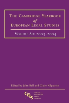 Cambridge Yearbook of European Legal Studies, Vol 6, 2003-2004