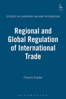 Regional and Global Regulation of International Trade