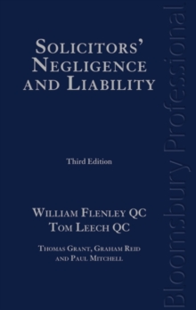 Solicitors' Negligence and Liability, Hardback Book Solicitors' Negligence and Liability, Hardback Book