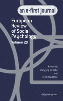 European Review of Social Psychology: Volume 19 : A Special Issue of the European Review of Social Psychology, Hardback Book European Review of Social Psychology: Volume 19 : A Special Issue of the European Review of Social Psychology, Hardback Book