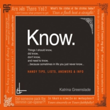 Know, Paperback / softback Book Know, Paperback / softback Book