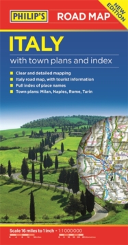Philip's Italy Road Map, Paperback Book Philip's Italy Road Map, Paperback Book
