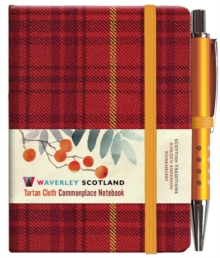 Waverley S.T. (S): Rowanberry Mini with Pen Pocket Genuine Tartan Cloth Commonplace Notebook