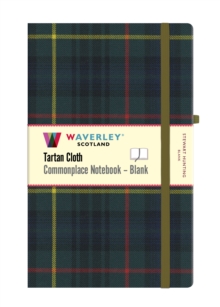Stewart Hunting Tartan Blank Hardback Notebook: Large 21cm x 13cm : Waverley Scotland Tartan Cloth Commonplace Notebook