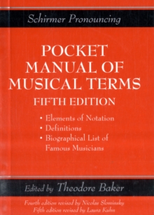 Schirmer's Handy Book of Musical Terms and Phrases, Paperback Book Schirmer's Handy Book of Musical Terms and Phrases, Paperback Book
