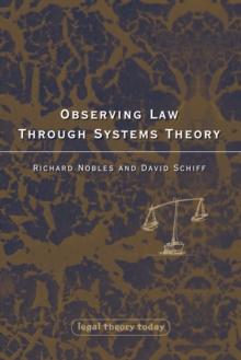 Observing Law through Systems Theory, Paperback / softback Book Observing Law through Systems Theory, Paperback / softback Book